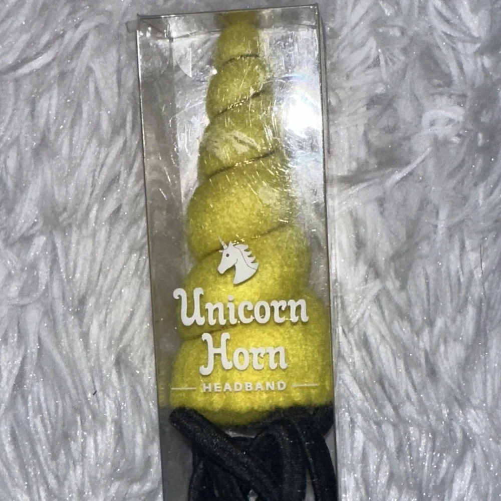 Brooklyn Owl Unicorn‎ Headband Horn Yellow Costume New